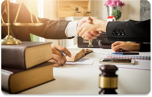 Notarized agreement signed at a client meeting in Los Angeles